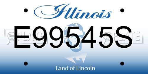 E99545S Illinois License Plate