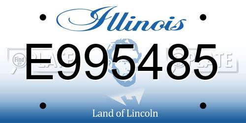 E995485 Illinois License Plate