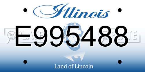 E995488 Illinois License Plate