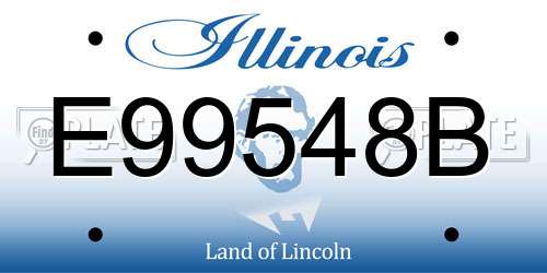 E99548B Illinois License Plate
