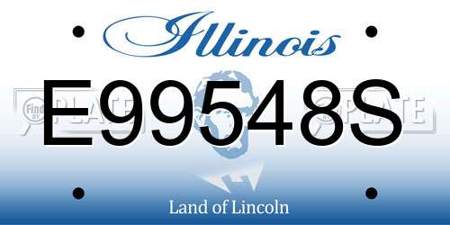 E99548S Illinois License Plate