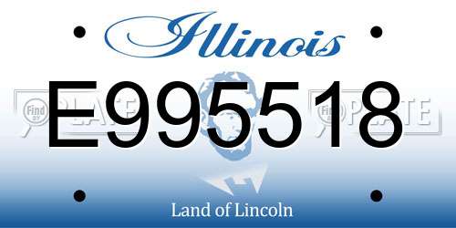E995518 Illinois License Plate