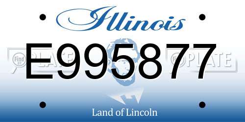 E995877 Illinois License Plate
