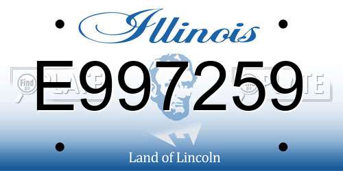 E997259 Illinois License Plate