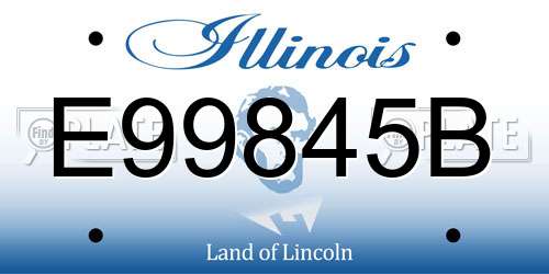 E99845B Illinois License Plate