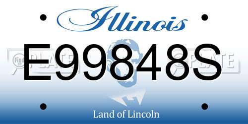 E99848S Illinois License Plate