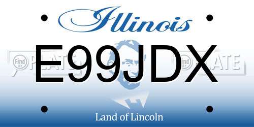 E99JDX Illinois License Plate