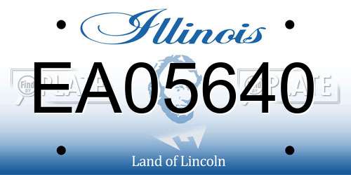 EA05640 Illinois License Plate