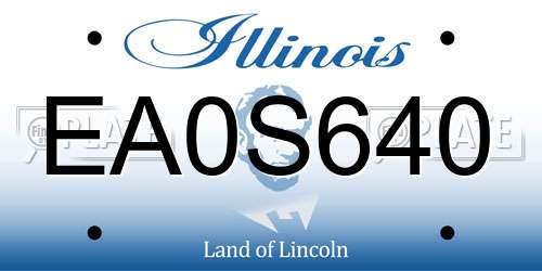 EA0S640 Illinois License Plate