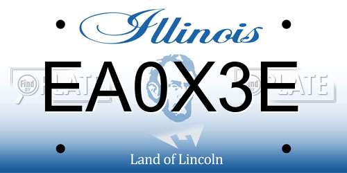 EA0X3E Illinois License Plate