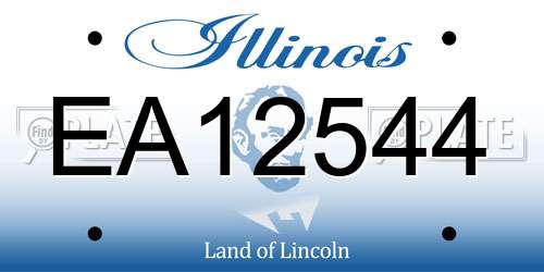 EA12544 Illinois License Plate