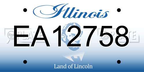 EA12758 Illinois License Plate