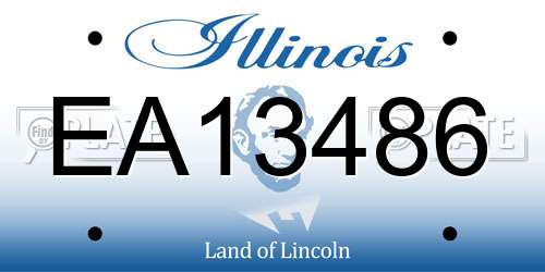 EA13486 Illinois License Plate