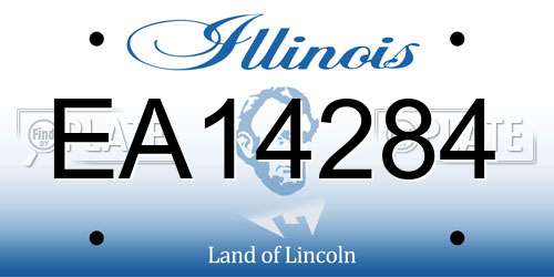 EA14284 Illinois License Plate