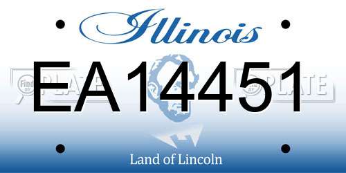 EA14451 Illinois License Plate
