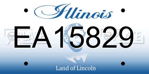 EA15829 Illinois License Plate
