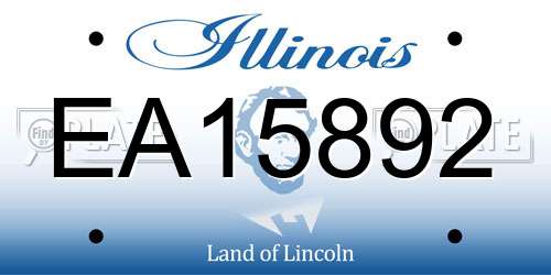 EA15892 Illinois License Plate