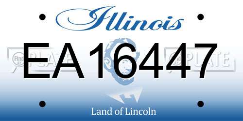 EA16447 Illinois License Plate