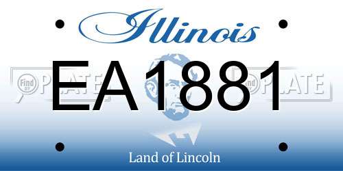EA1881 Illinois License Plate