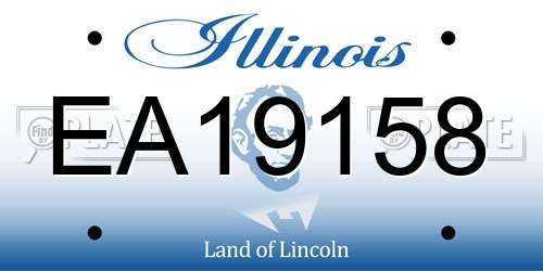 EA19158 Illinois License Plate