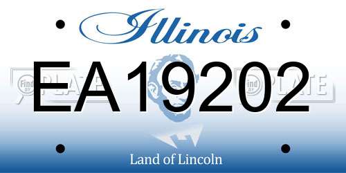 EA19202 Illinois License Plate