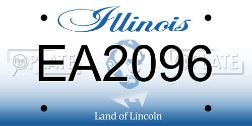 EA2096 Illinois License Plate