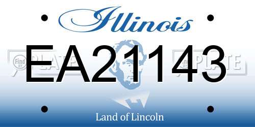 EA21143 Illinois License Plate