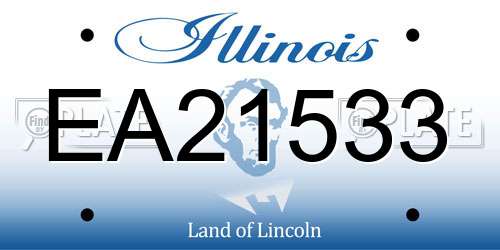 EA21533 Illinois License Plate