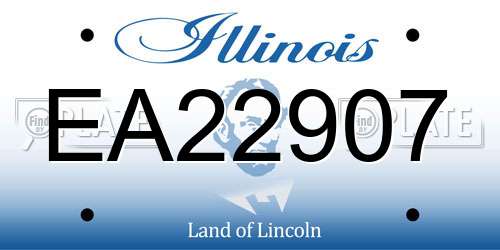 EA22907 Illinois License Plate