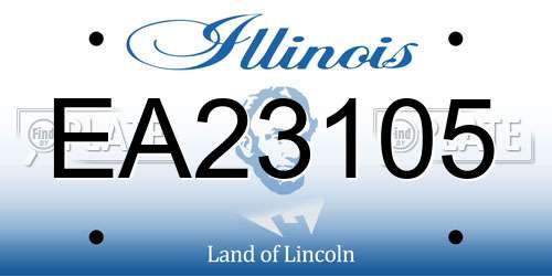 EA23105 Illinois License Plate