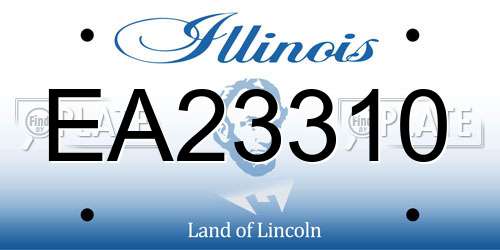 EA23310 Illinois License Plate