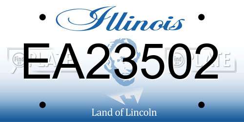 EA23502 Illinois License Plate