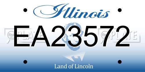 EA23572 Illinois License Plate