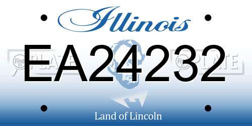 EA24232 Illinois License Plate
