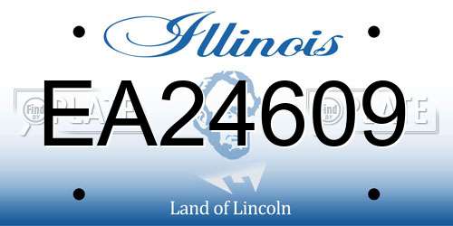 EA24609 Illinois License Plate