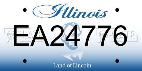 EA24776 Illinois License Plate