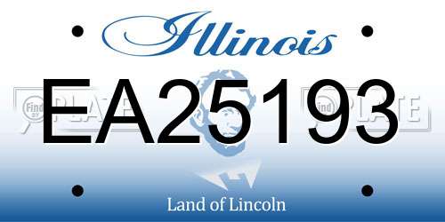 EA25193 Illinois License Plate
