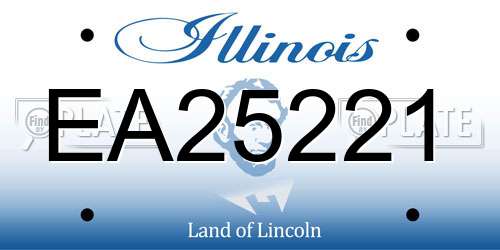 EA25221 Illinois License Plate