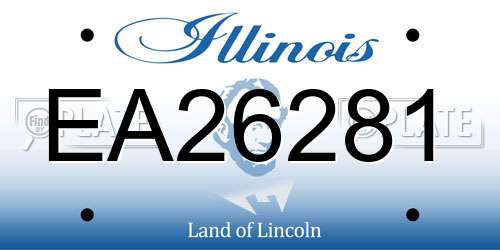EA26281 Illinois License Plate
