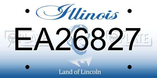 EA26827 Illinois License Plate