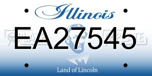 EA27545 Illinois License Plate