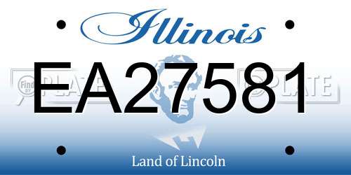 EA27581 Illinois License Plate