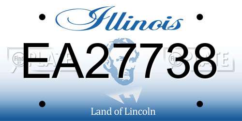 EA27738 Illinois License Plate