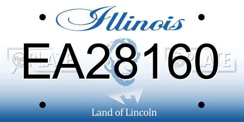 EA28160 Illinois License Plate