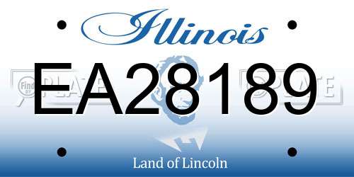EA28189 Illinois License Plate