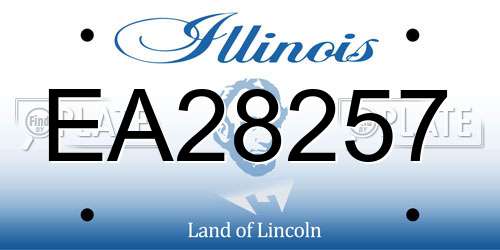 EA28257 Illinois License Plate