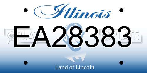 EA28383 Illinois License Plate