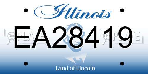 EA28419 Illinois License Plate