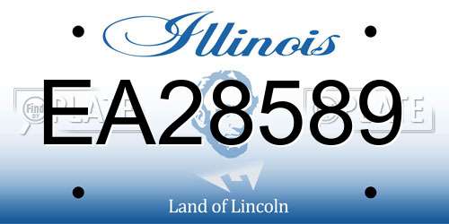 EA28589 Illinois License Plate