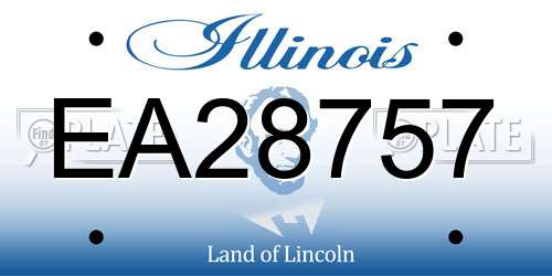 EA28757 Illinois License Plate